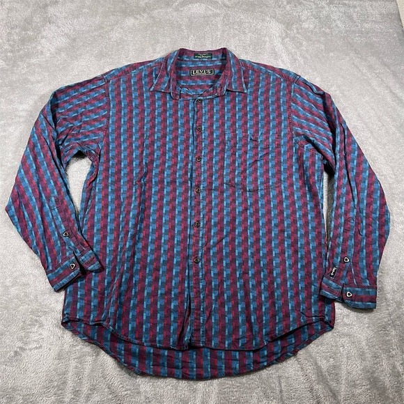 VTG Levi's Sutter Creek Men's Shirt XL Geometric Button-Down Multicolor‎ Casual - Picture 1 of 8